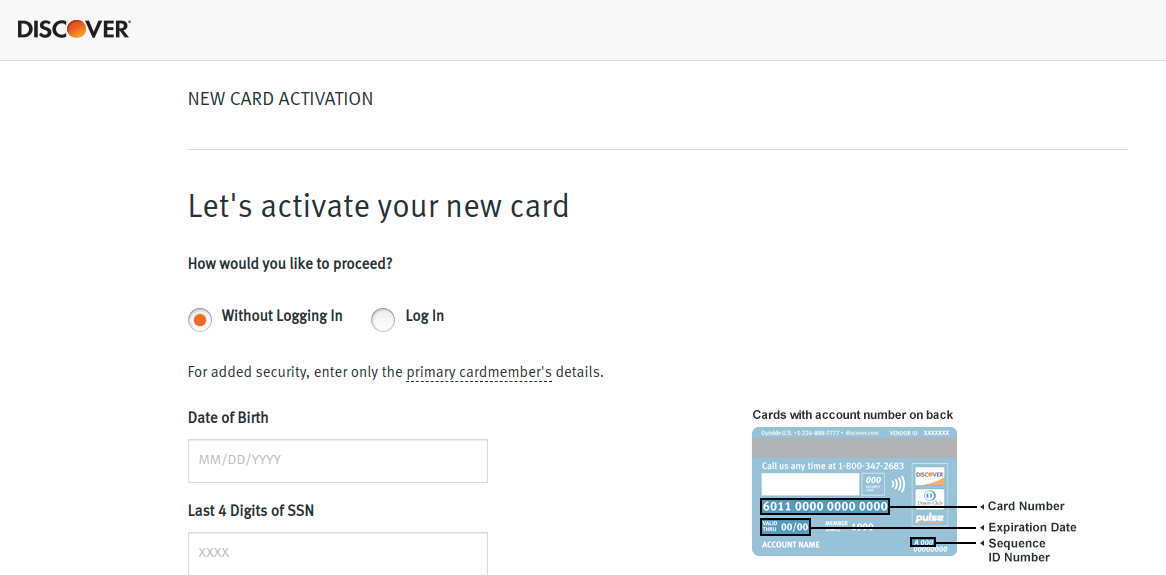 Activate Your New Discover Card