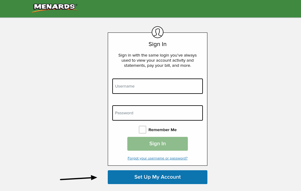 Menards BIG card Set Up