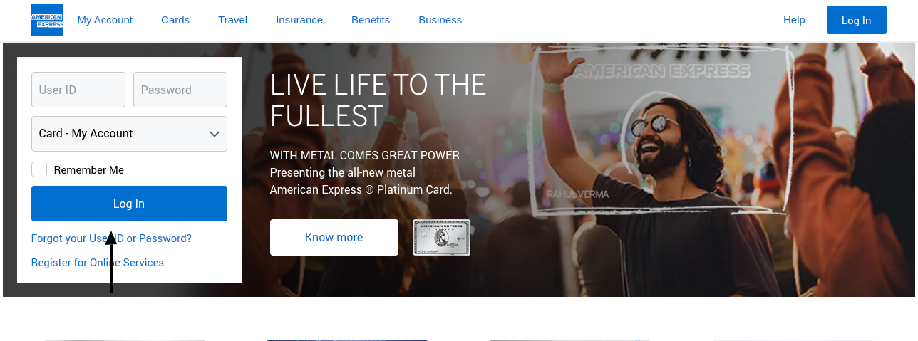 American Express Credit Card Login
