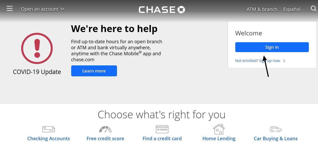 Chase Sign In
