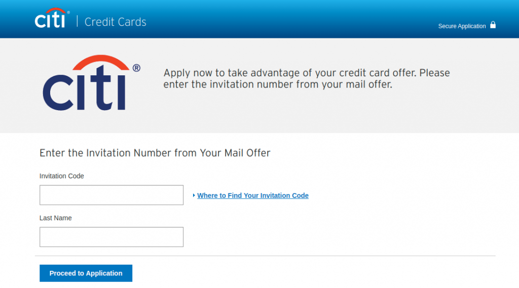 Apply for Citi credit card Logo