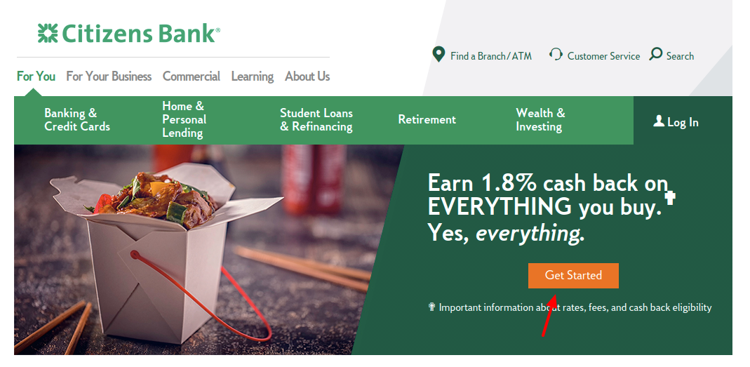 Citizens Credit Card Get Started