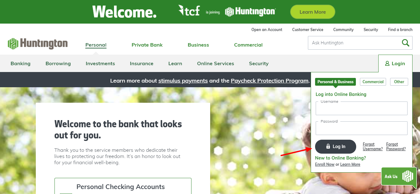 Huntington Card Login