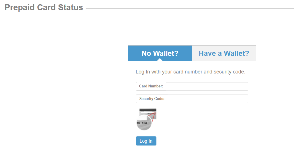 prepaidcardstatus login