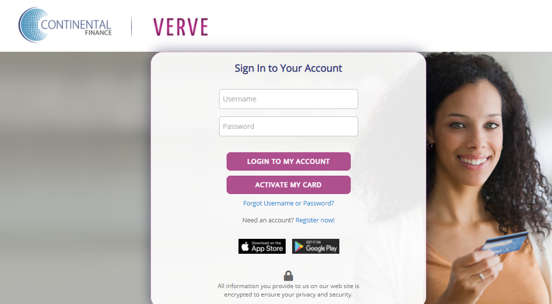 verve credit card login