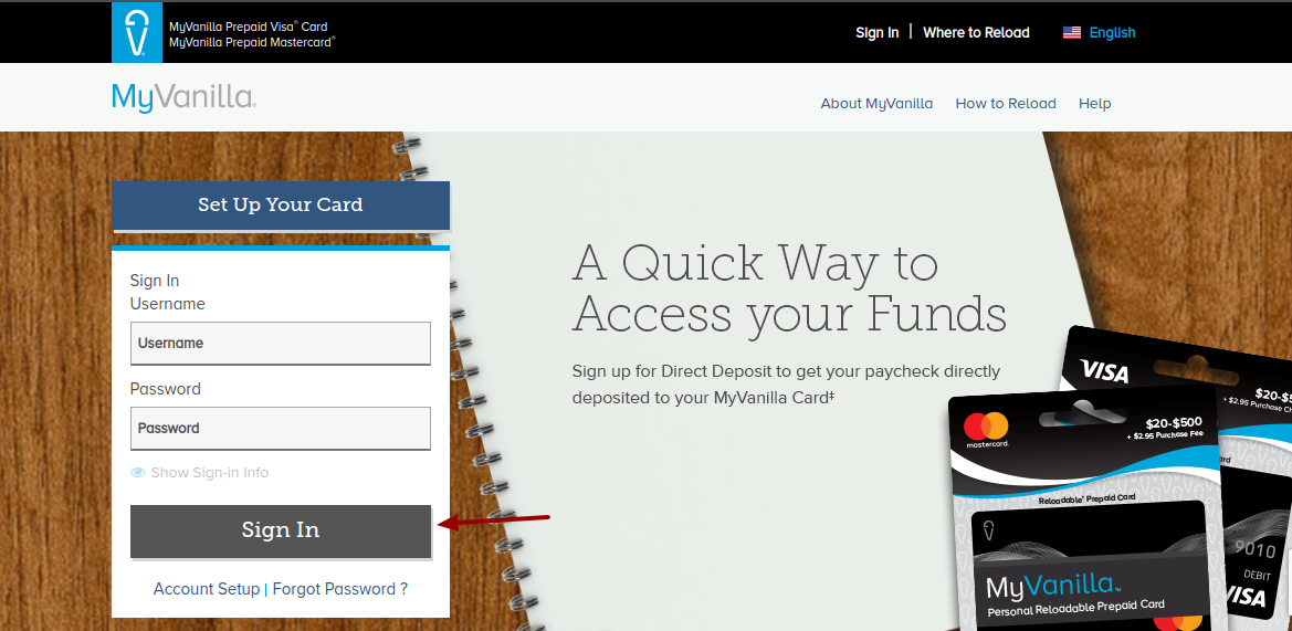 vanilla card activation