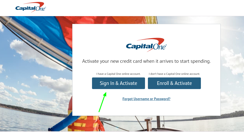 capital one card activation
