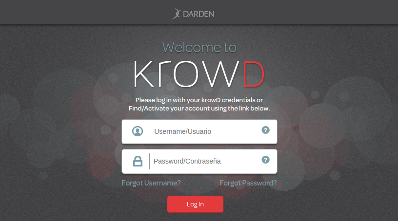 krowd darden login guide