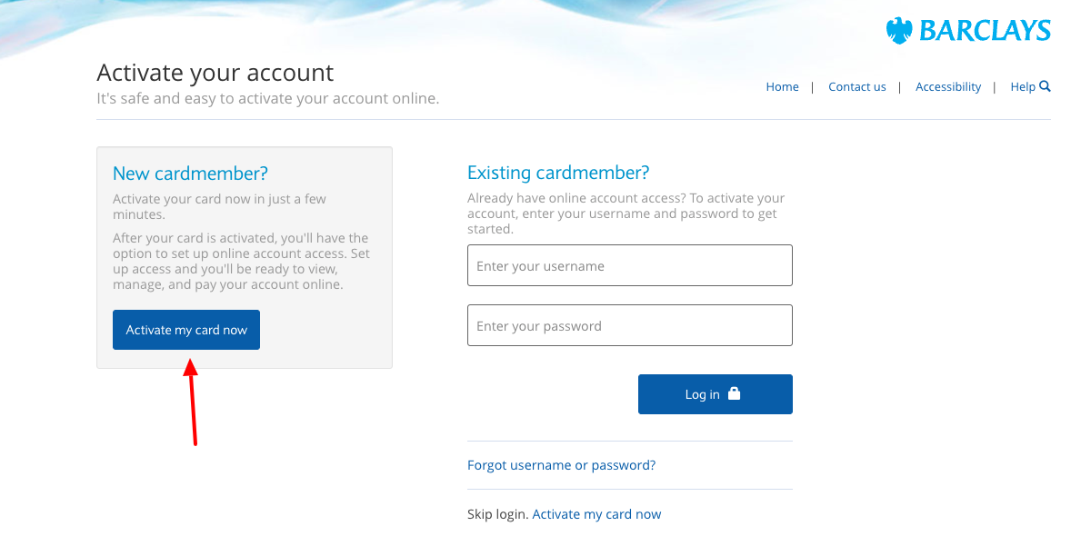 activate barclay credit card