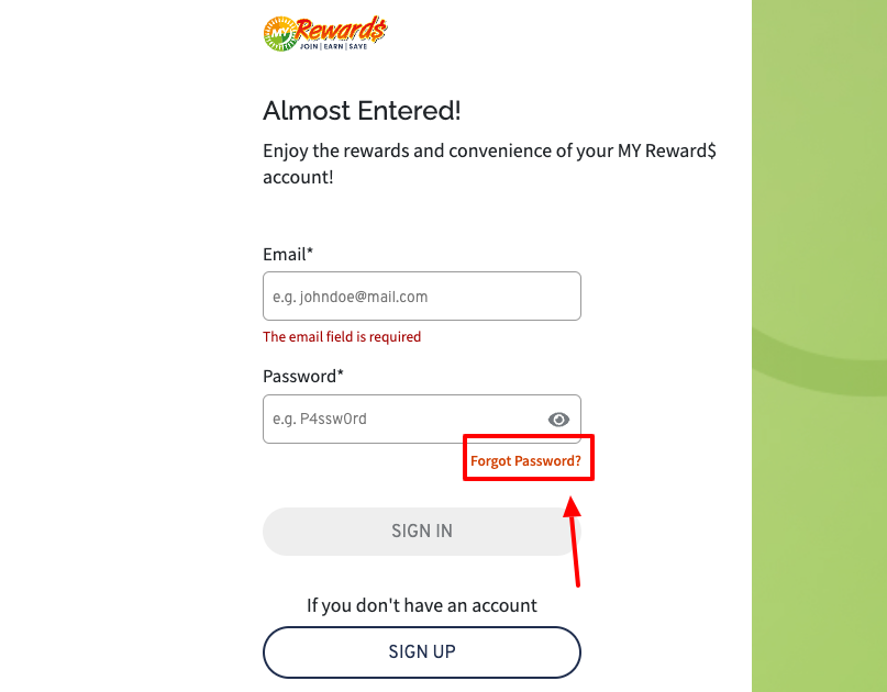 mapco rewards forgot password