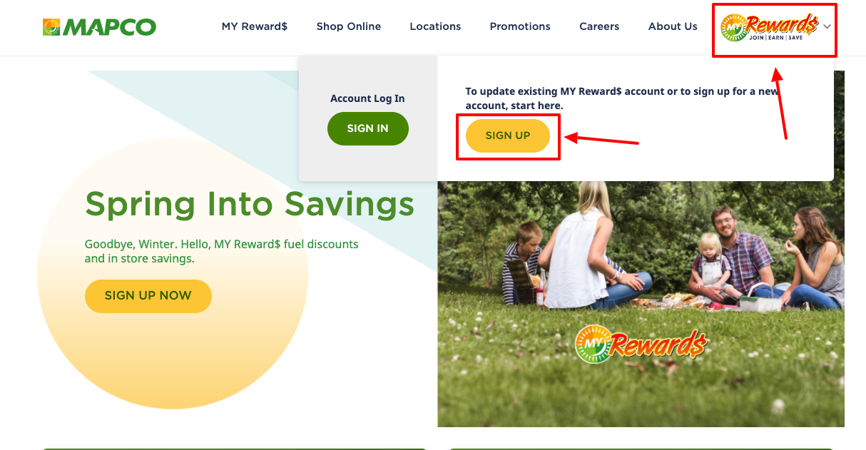 mapco rewards sign up