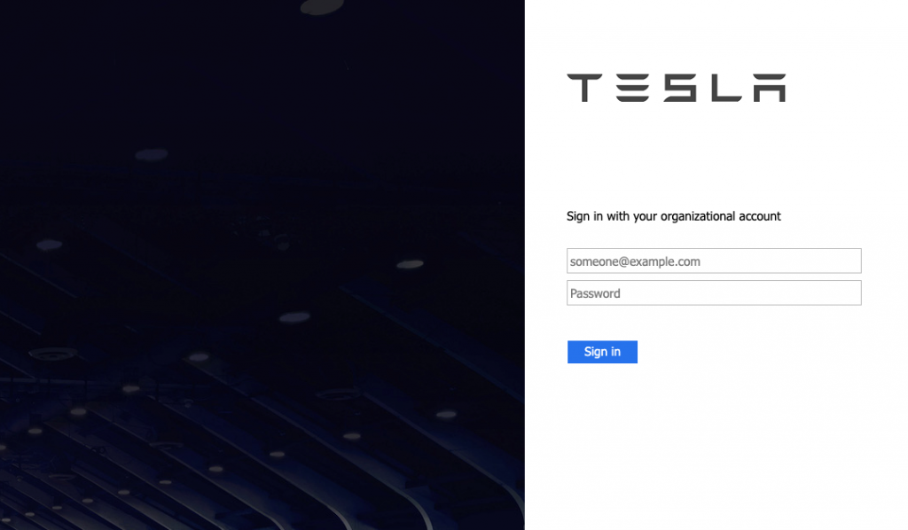 tesla employee login