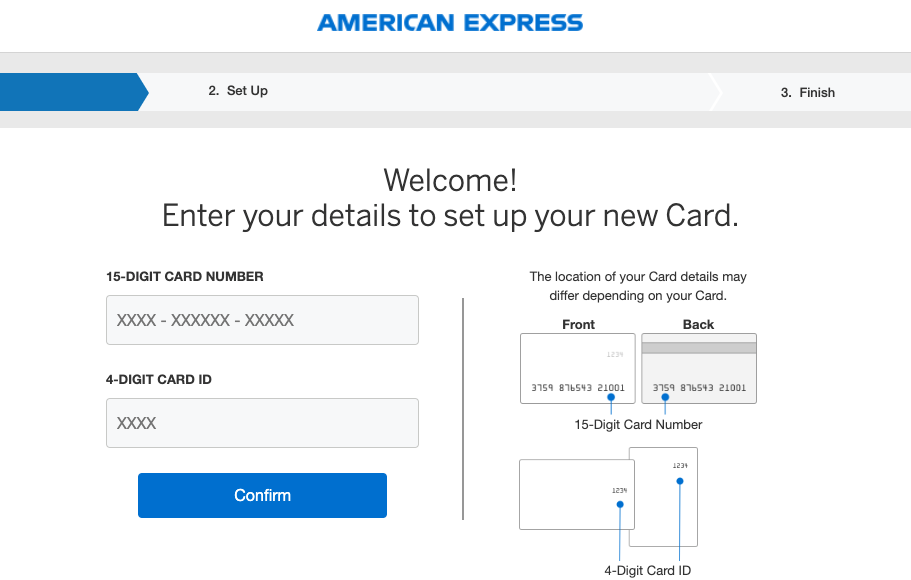 american express confirm card