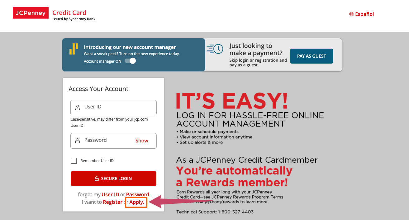 apply for jcpenney card