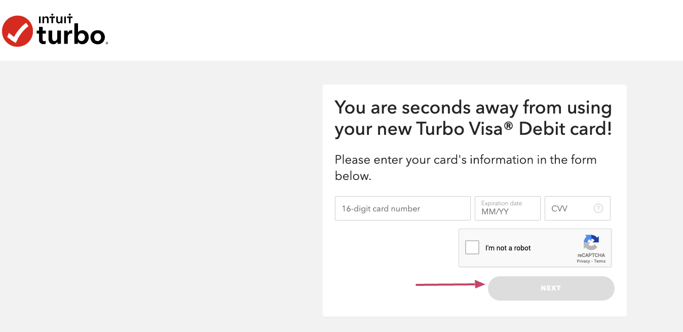 turbotax card activation