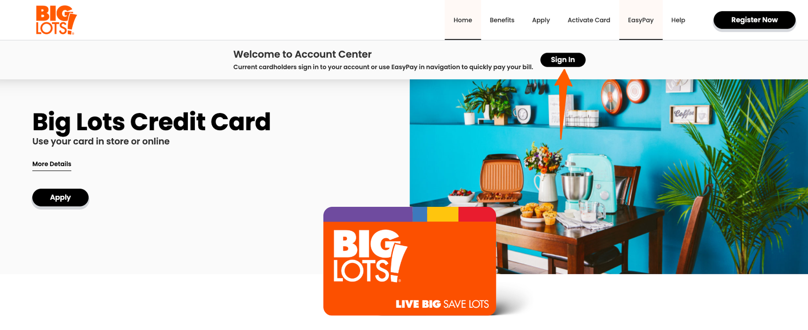 Big Lots Credit Card Login
