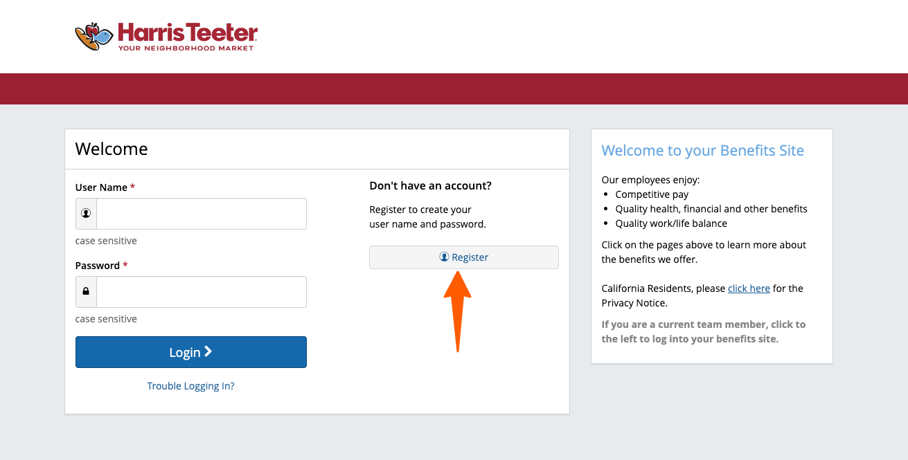 Harris Teeter Employee Login Account Register