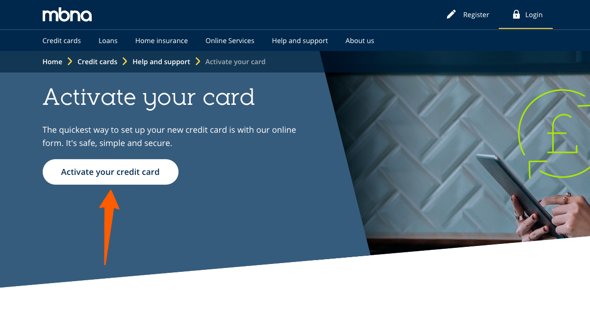 MBNA Credit Card Activate Online