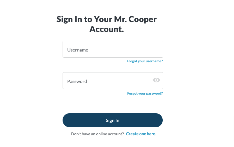 Mr Cooper login
