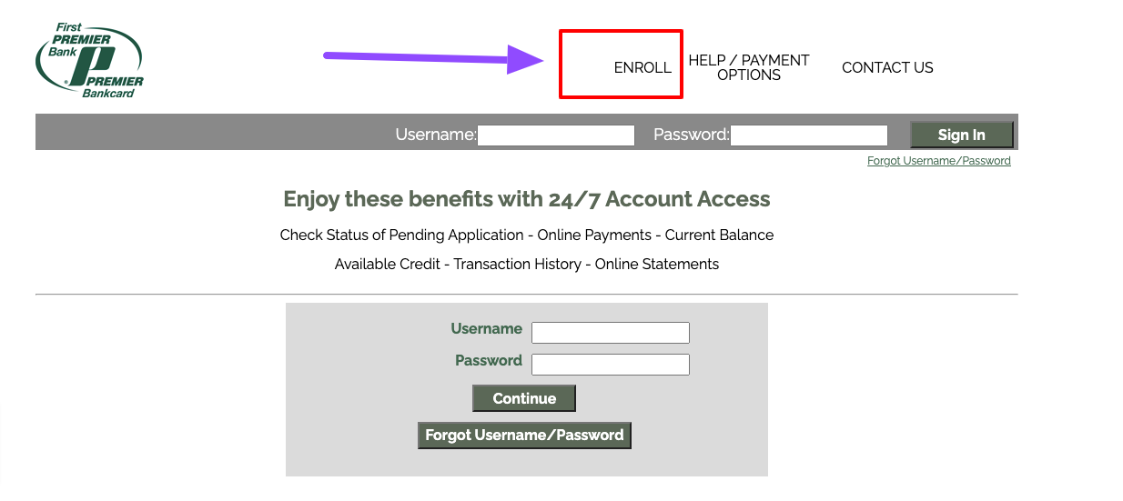 Premier-Bank-Card-Online-enrollment