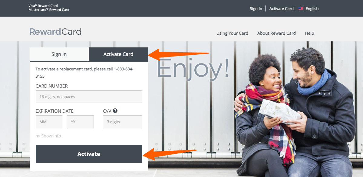 Visa Rewards Card Activate